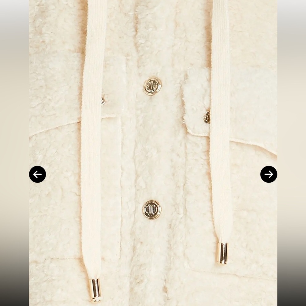 Maje Knit Panelled Teddy Vest Sweater Jacket - Picture 3 of 9